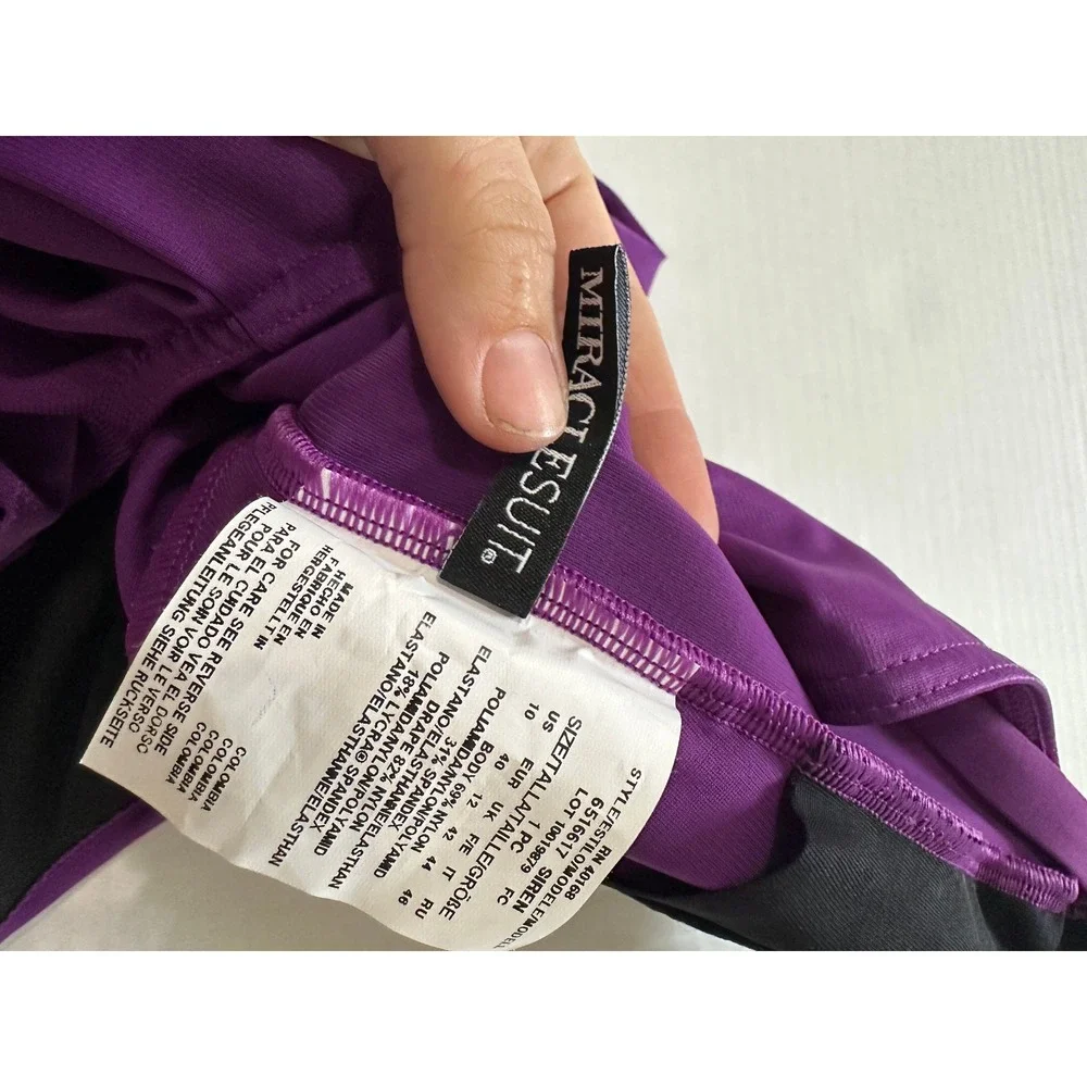 Miraclesuit Siren One Piece Swimsuit 10 Purple Orchid‎ Slimming NEW